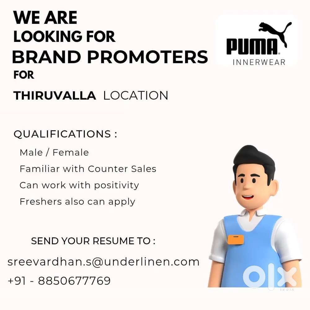 Counter Sales Executive / Brand Promoter