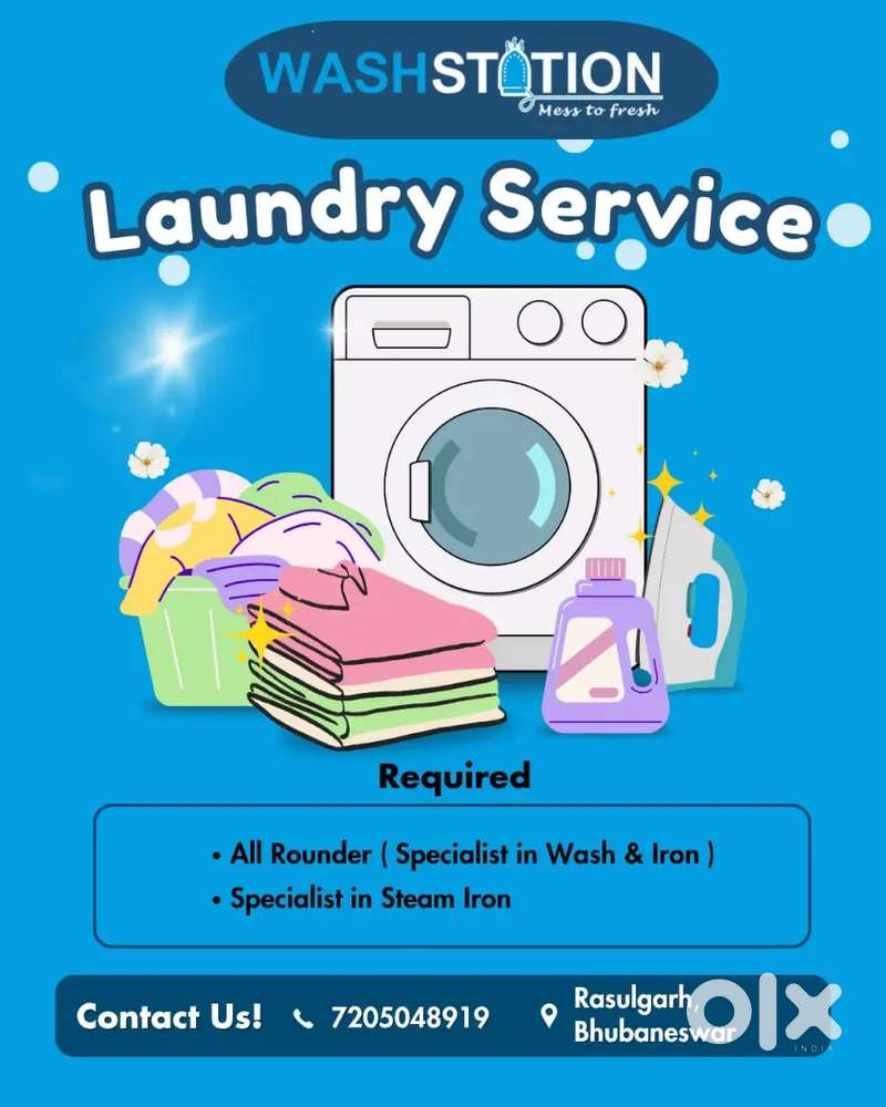 Urgent requirement of Laundry Staff (Allrounder and Iron-Man)