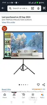 Projector Screen 6X4