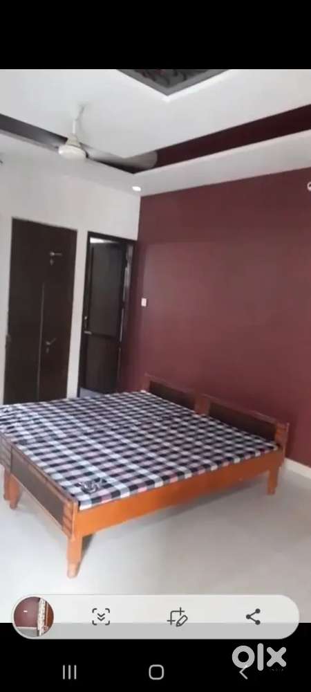 bedroom ,kitchen, bathroom with beds, cupboard, fans,cooler and geyser