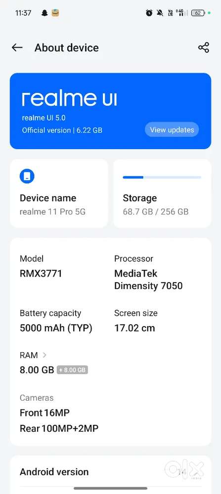 Realme 11 pro urgent sell