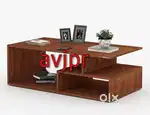 Modern Wooden Center Table / Coffee Table with Storage cafe furniture