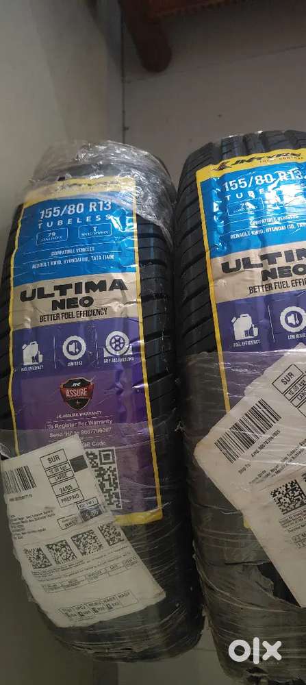 155/80 R13 brand new jk tyres tubeless celerio,WagonR,i10,Tiago