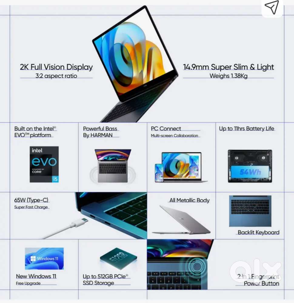 Laptop RMNB 1002 Grey Clour slm laptop ,