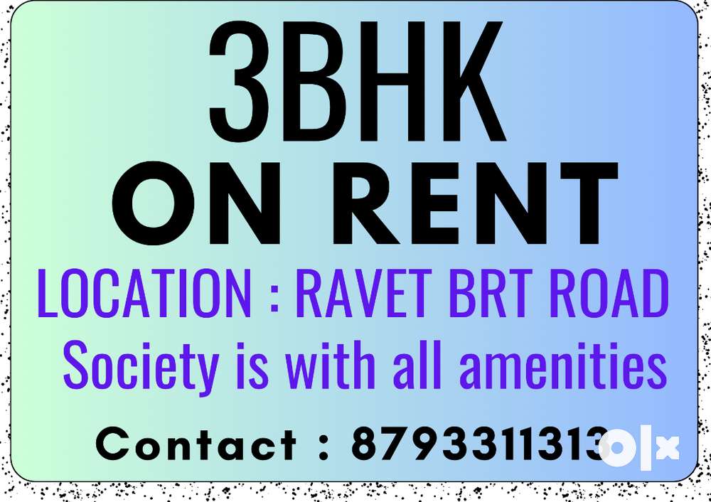 3bhk on rent in ravet brt road