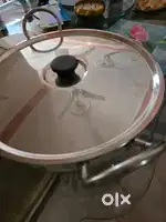 Alminium wok ( khadhi) with steel lid. Very big