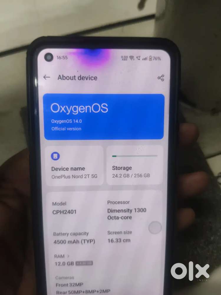 One plus nord 2t 5g 12 ,256