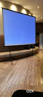 6x8 Screen with 2 Stand and Projector Rs. 6000