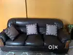 5 seater sofa brown color in good condition.