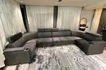 U shape sofa with comfortable headrest and daimond stitch