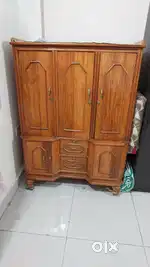 Solid teak wood wardrobe and teak wood center table