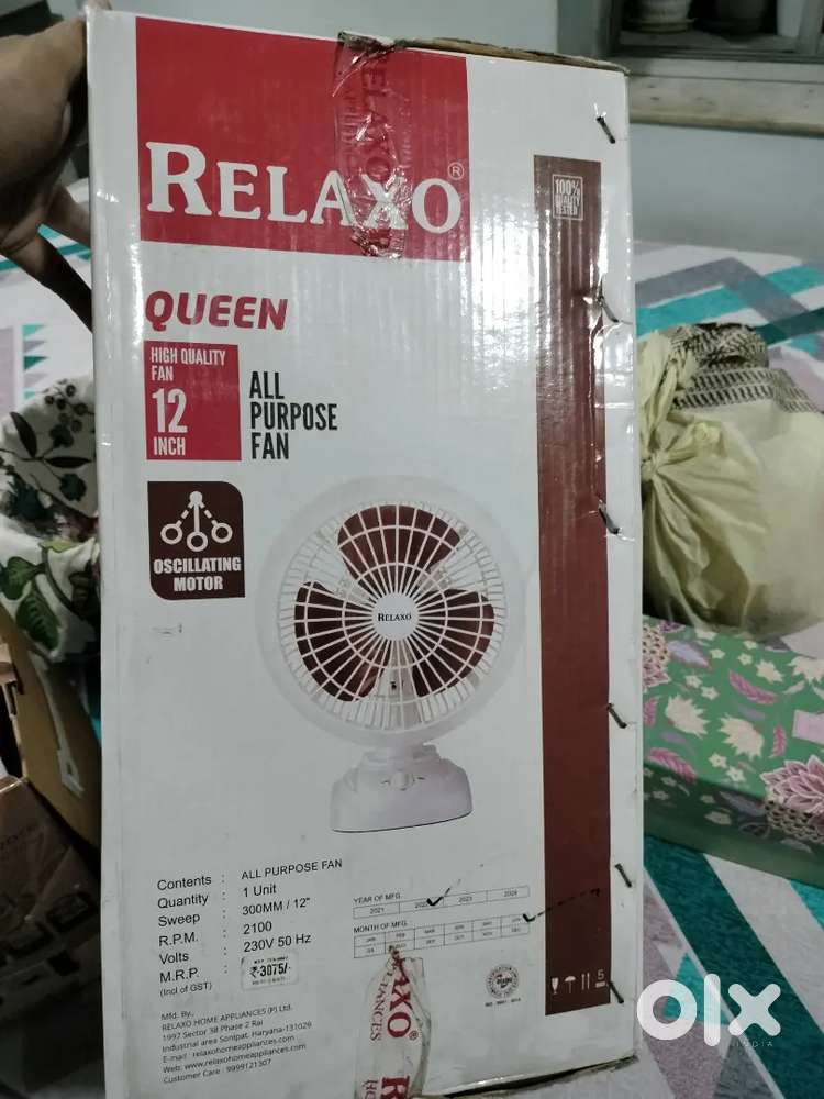 Relaxo Table Fan Brand New Condition Box Pack