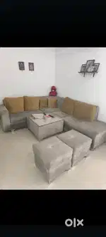 7 seaterSofa with 2 couches along with center table only 3 years old