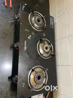 3 burner glass gas stove on sale at patia