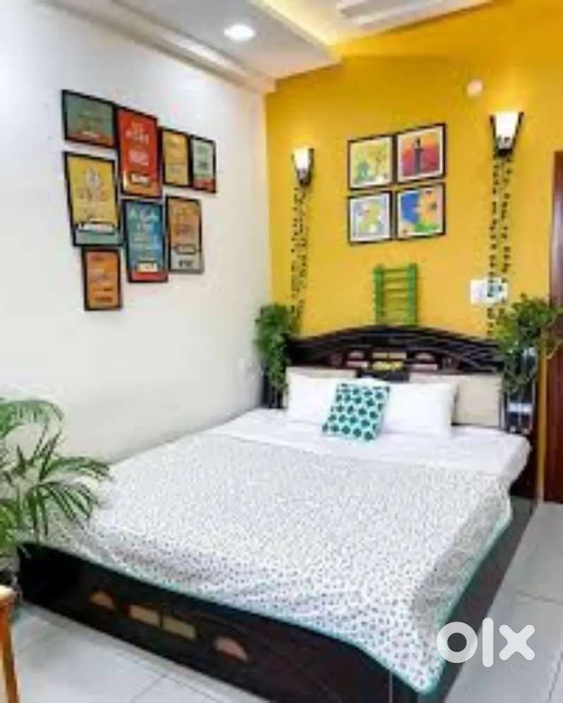One bedroom lobby furnished with ac bed ro invator sofa led fridge ro