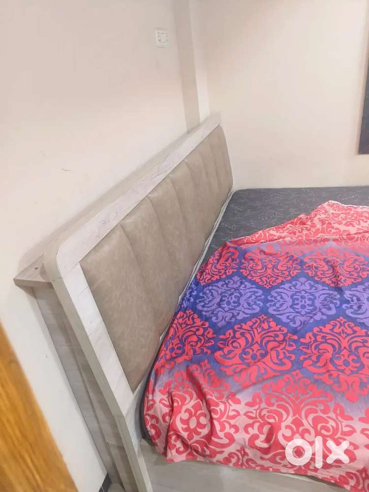 Grey colour bed .super king size