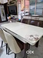 Extendable Dining Table with Chairs