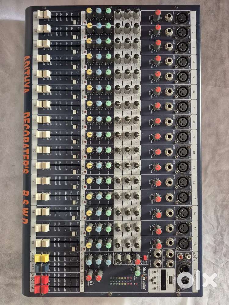 Studio master 16 channel mixer with bluetooth