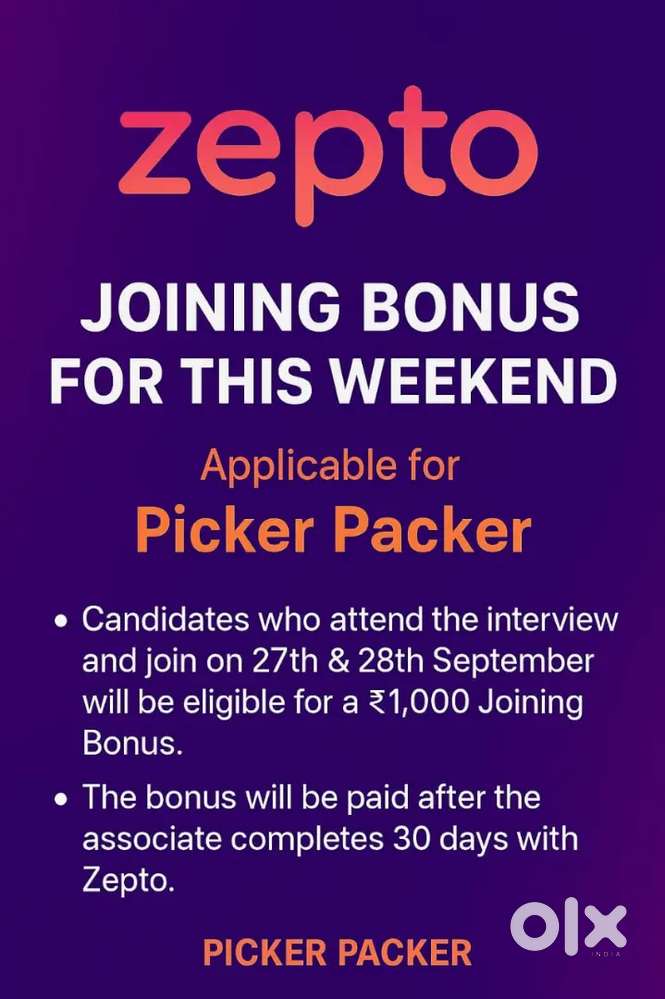 ZEPTO HIRING FOR MEDAVAKKAM