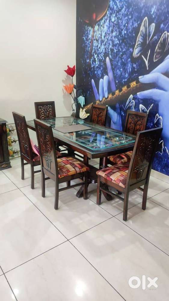Wooden Dinning Table with 6 chairs