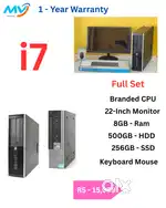 Full Set @ Low Price  CPU - Branded Intel  Ram - 8GB DDR3  Hard Disk -