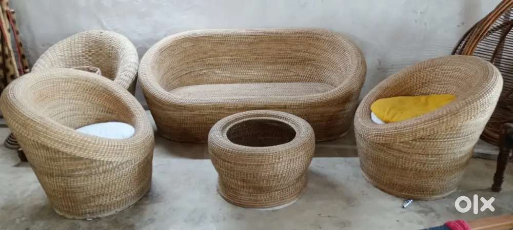 Cane apple chair furniture set living room balcony basket cane stool