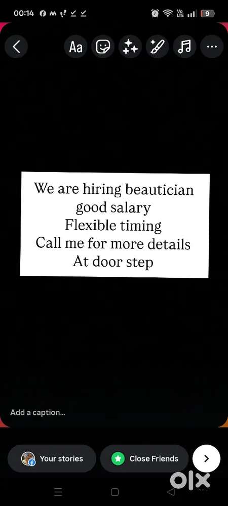 We are hiring beautician