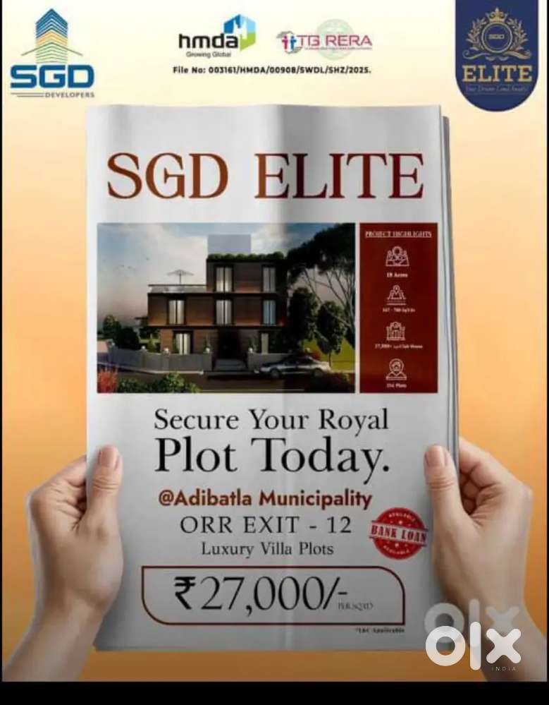 HMDA TG RERA FINAL LP NO NEAR BONGLOOR ORR EXIT NO:12 BANK LOAN AVA