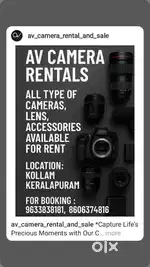 Camera Rent at kollam