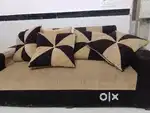 5 seater sofa set with center table and sofa cum bed