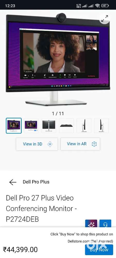 Dell 27 (68.48 cm) Video Conferencing Monitor P2724DEB