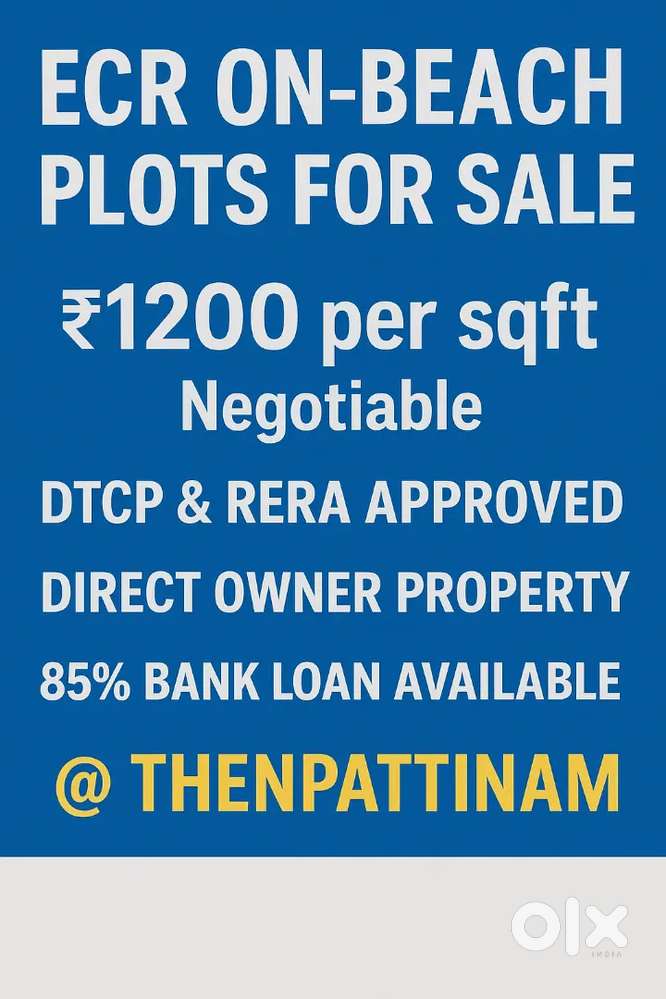 ECR on-beach plots for sale @ Thenpattinam