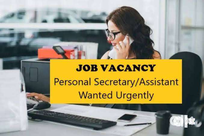 Hiring accountant post Personal secretary job female apply