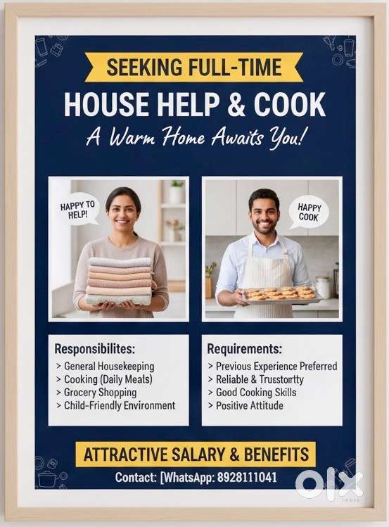 Hiring cook and house help