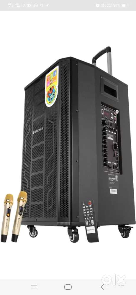 Karaoke trolley speaker zebronic metal pro