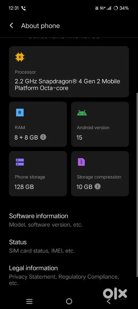 Vivo y39 5g 8+8 128 gp