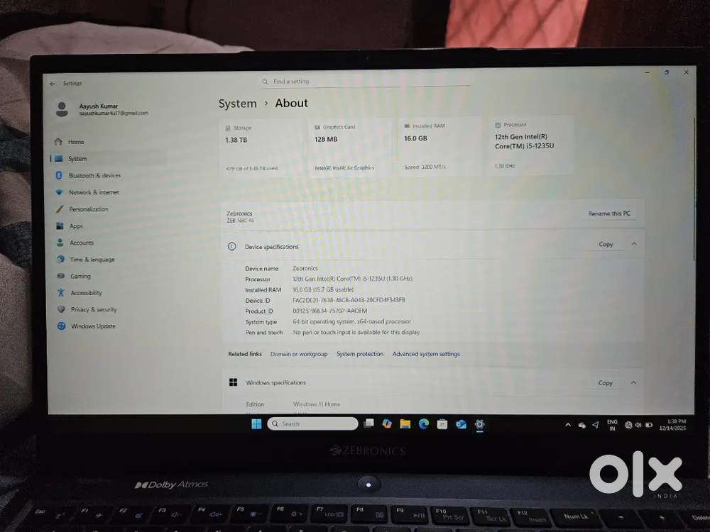 ZEBRONICS Pro Series Z i5 12th Gen Laptop
