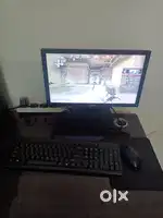 Gaming PC with key board mouse and Dell monitor, head phones, 5g adap