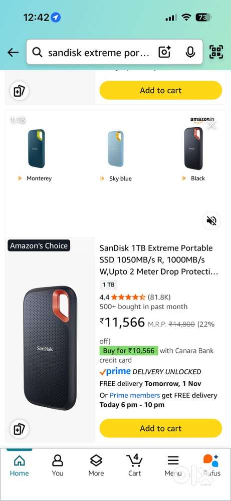 SanDisk Extreme Portable SSD 1TB