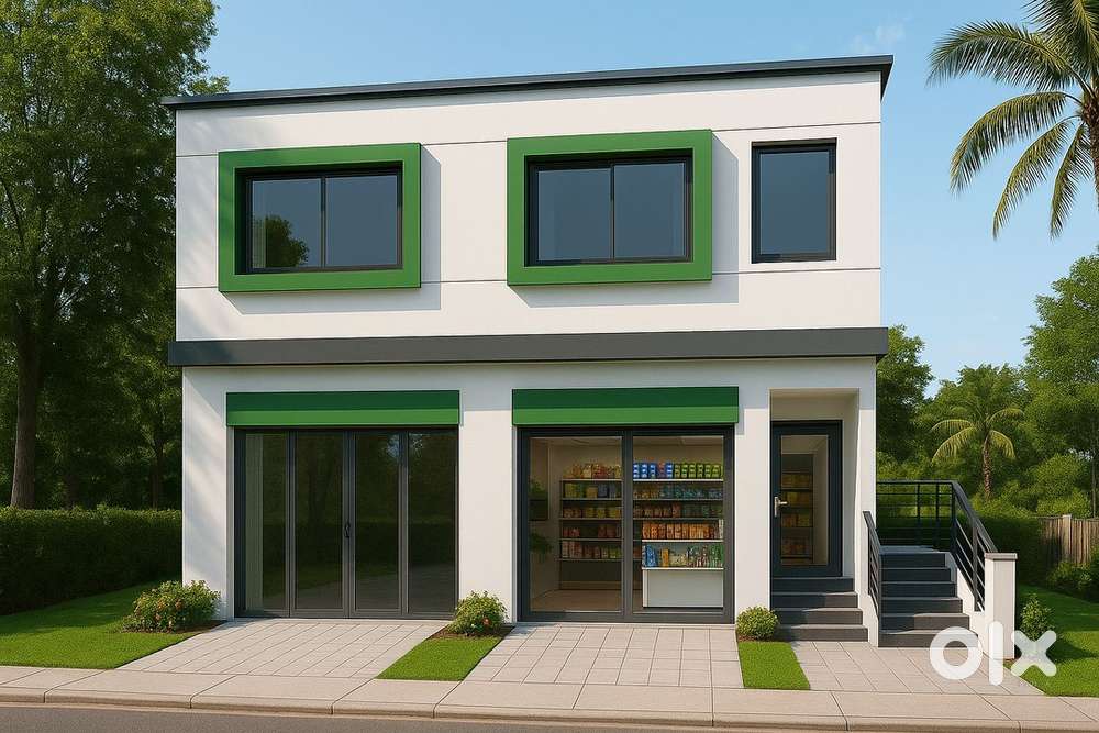 COMMERCIAL BUILDING WITH SHOPS AND ROOMS