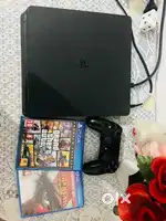 Playstation 4 slim 1 tb with 2 disc gta v and god of war 3