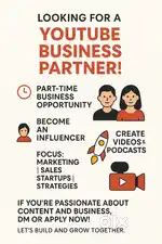 YouTube Channel Business Partner Required