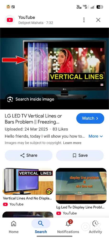 Lg. Tv android 32 Inch