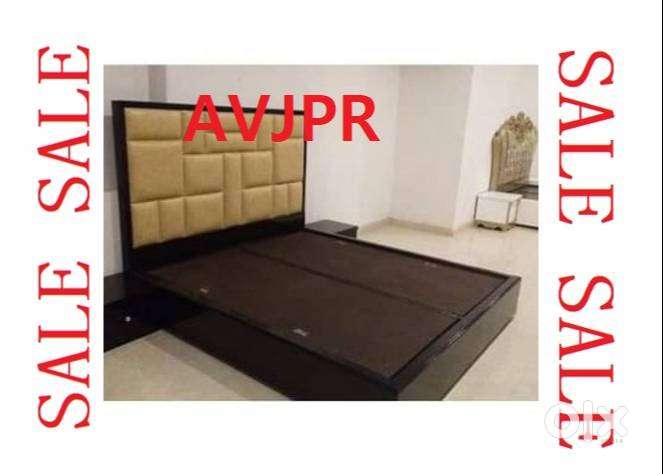 New Designer wooden double bed with storage box
