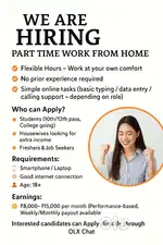 “Part Time Online Job – Students/Freshers Welcome  ₹8k–15k”