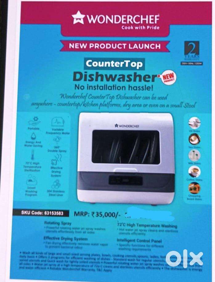 Wonderchef Roti maker , Dishwasher , OTG 60ltr