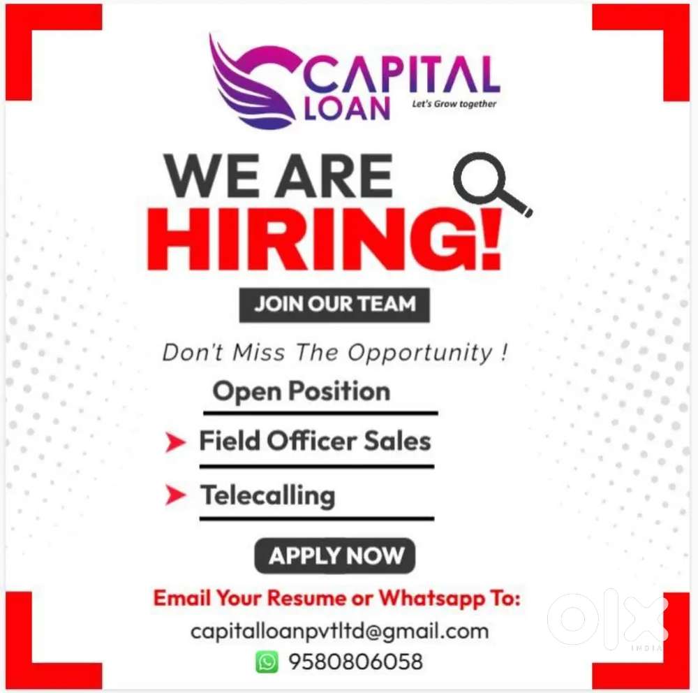 Job vacancy for Boys
