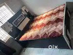 Wooden bed with three storages