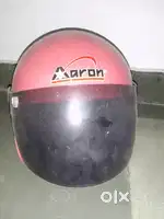 A peach colour helmet