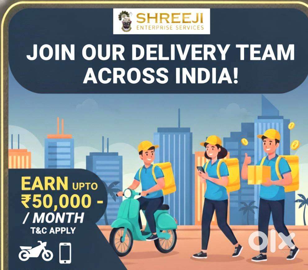 Delivery Boys required across all cities of India.